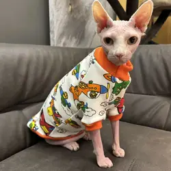 Abrigo polar y sudadera con dibujos para gatos Sphynx y Devon Rex