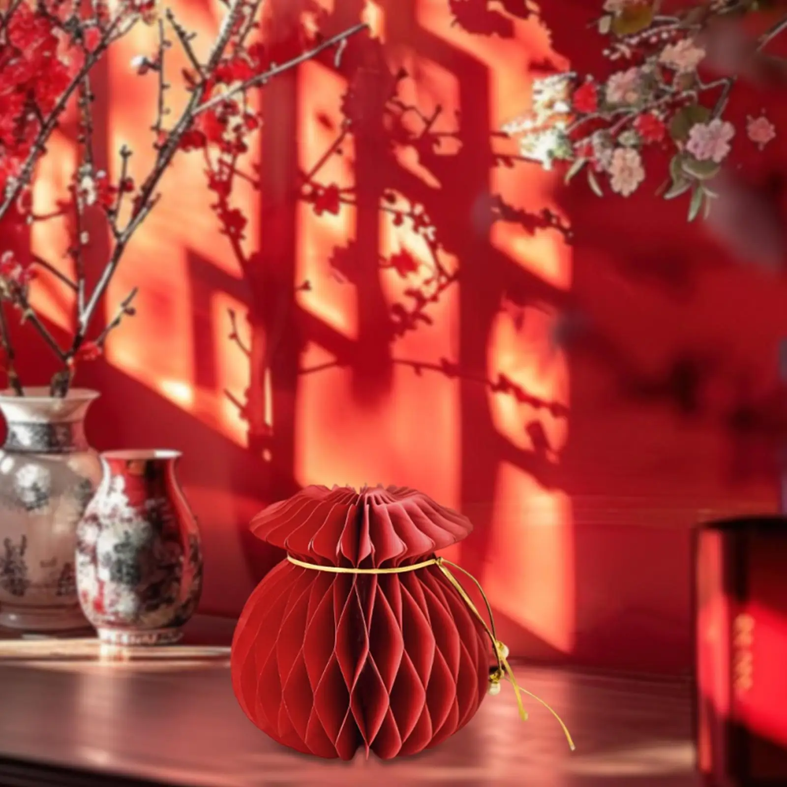 Chinese New Year Decoration Party Supplies Decorative Table Centerpiece Red Paper Lantern Handcrafted for Bedroom Office Wedding Chinese New Year Decoration Party Supplies Decorative Table Centerpiece Red Paper Lantern Handcrafted for Bedroom Office Wedding