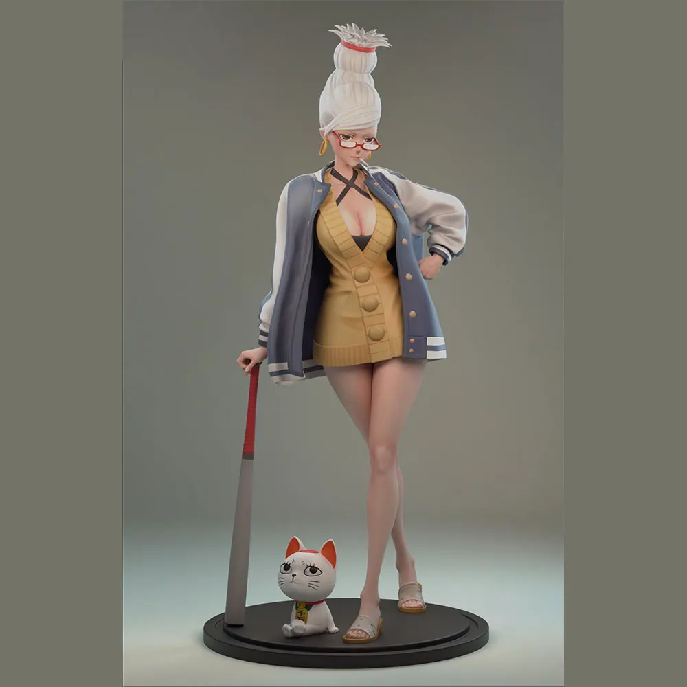 Figura anime escala 1/24 gris sin montar ni pintar – Kit DIY - imagen 3