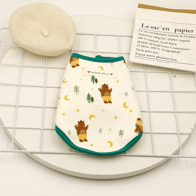 Chaleco grueso de dibujos animados para mascotas, ropa para el hogar, abrigo para gatos, ropa para cachorros, chaleco para perros pequeños, Otoño/Invierno - imagen 3