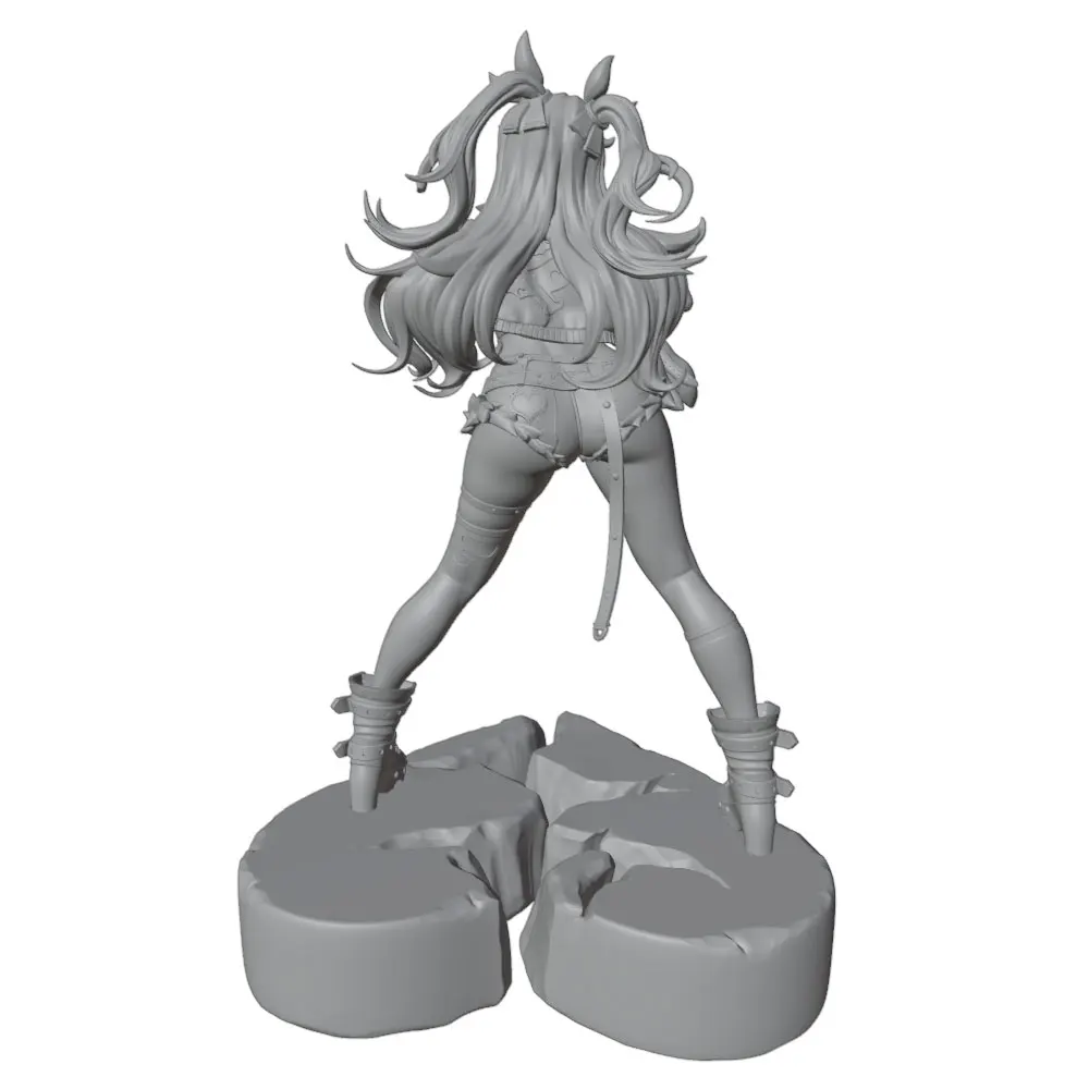 Figura decorativa anime 3D gris para gatos y perros – Estilo original - imagen 3