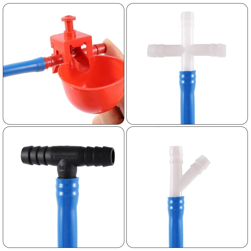 Bebedero de conejo de 1m/3m/5m, manguera de agua, equipo de alimentación de animales, bebedero de conejo, accesorios de alimentación, manguera de riego - imagen 3