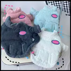 Abrigo de pana para perros pequeños y gatos – Cálido para invierno