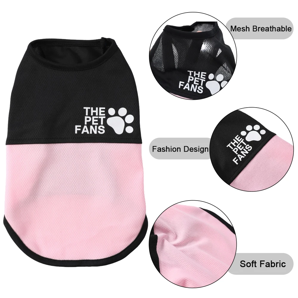 Chaleco refrescante para perros, ropa de verano para mascotas para perros pequeños y medianos, camiseta de malla transpirable para cachorros, disfraz, camisa ligera y fina para Pug