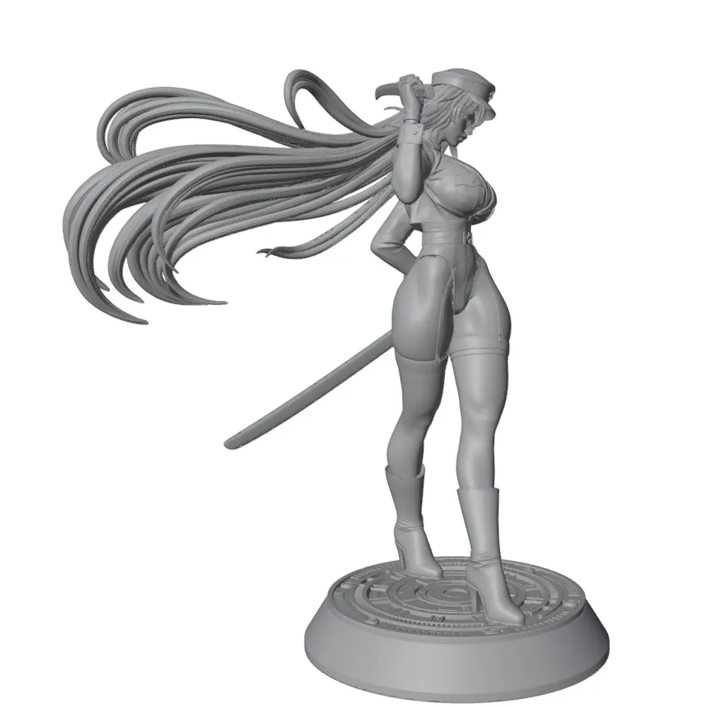 Figura anime gato GK sin pintar, escala 1/24 para habitación - imagen 3