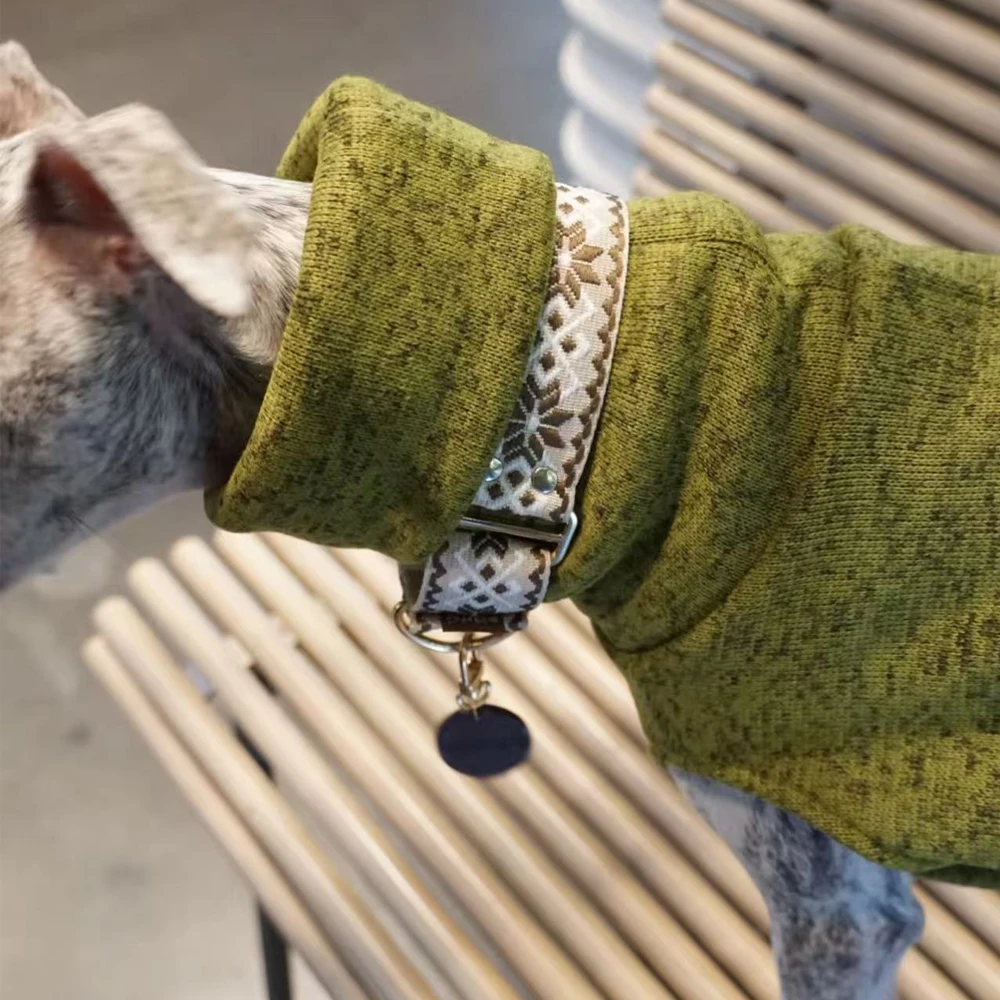 Chaleco verde de cuello alto para perros: Galgo Español, Whippet y Saluki - imagen 3