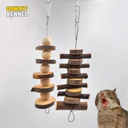 Juguete dental de madera natural para roedores y conejos domésticos