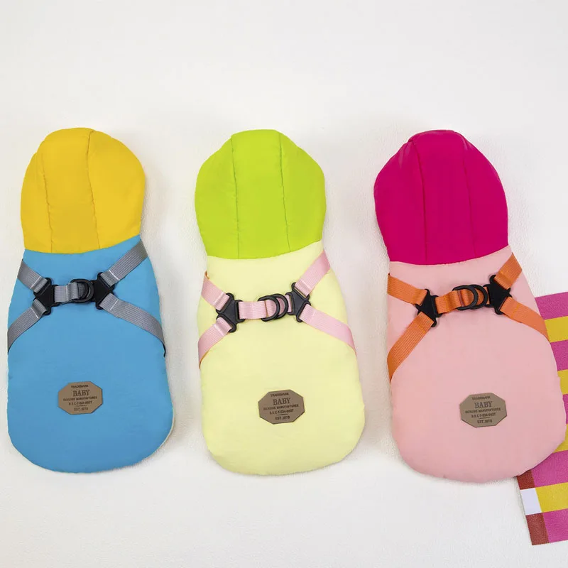 Ropa para perros, disfraz sin mangas de invierno, chaleco con capucha, chaqueta de plumón para perros pequeños, traje de Corgi, ropa, abrigo con arnés para cachorros XL