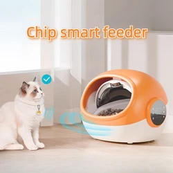 Comedero inteligente automático chip temporizador para perros y gatos