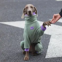 Mono jersey cálido con cuello tortuga para perros grandes Labrador Golden