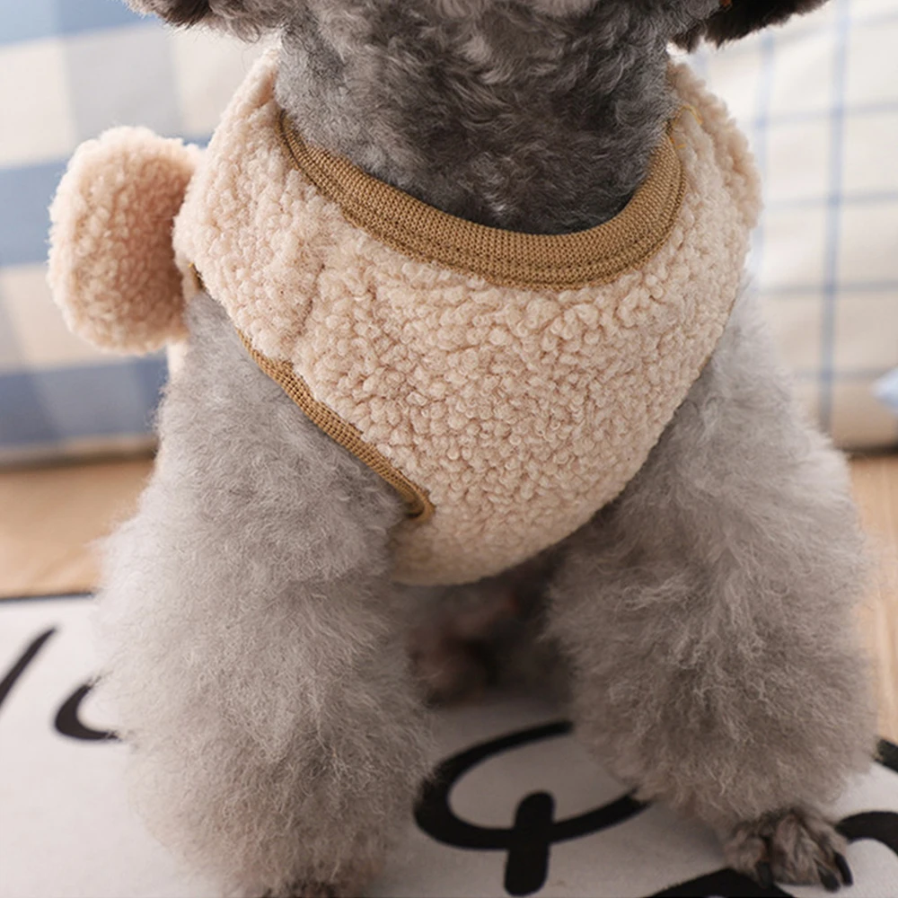 Jersey cálido de invierno para perros, abrigo, suéter de oso de peluche, chaleco para perros pequeños y medianos, ropa bonita para perros de peluche, disfraz grueso para mascotas - imagen 4