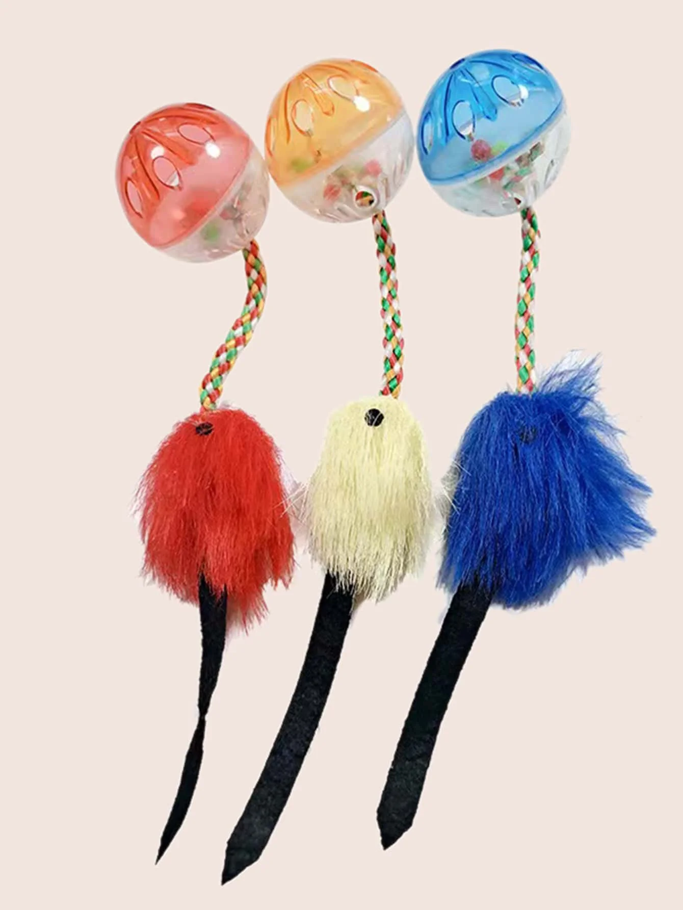 Juguete para gatos: campana de peluche con forma de pez y sonido - imagen 3
