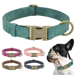 Collar de identificación para perros personalizado con hebilla de metal