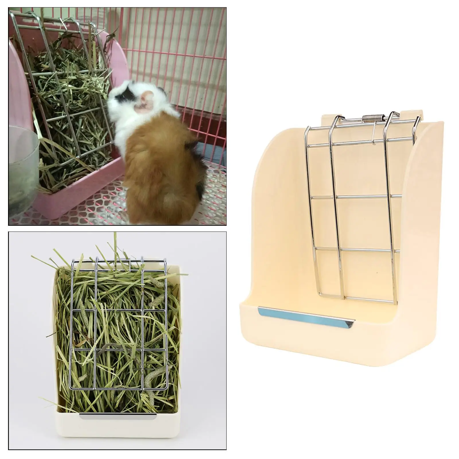 Hanging Hay Rack Bowl Rabbit Feeder for Herbivore Guinea Pigs Hamsters