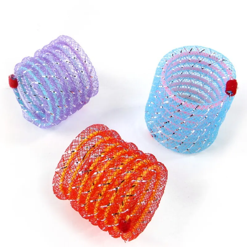 Juguetes para gatos, palos coloridos para gatos de primavera, 2 uds., bola de primavera, juego de juguetes interactivos para gatos, juguetes autoadhesivos para gatos, suministros para mascotas - imagen 2