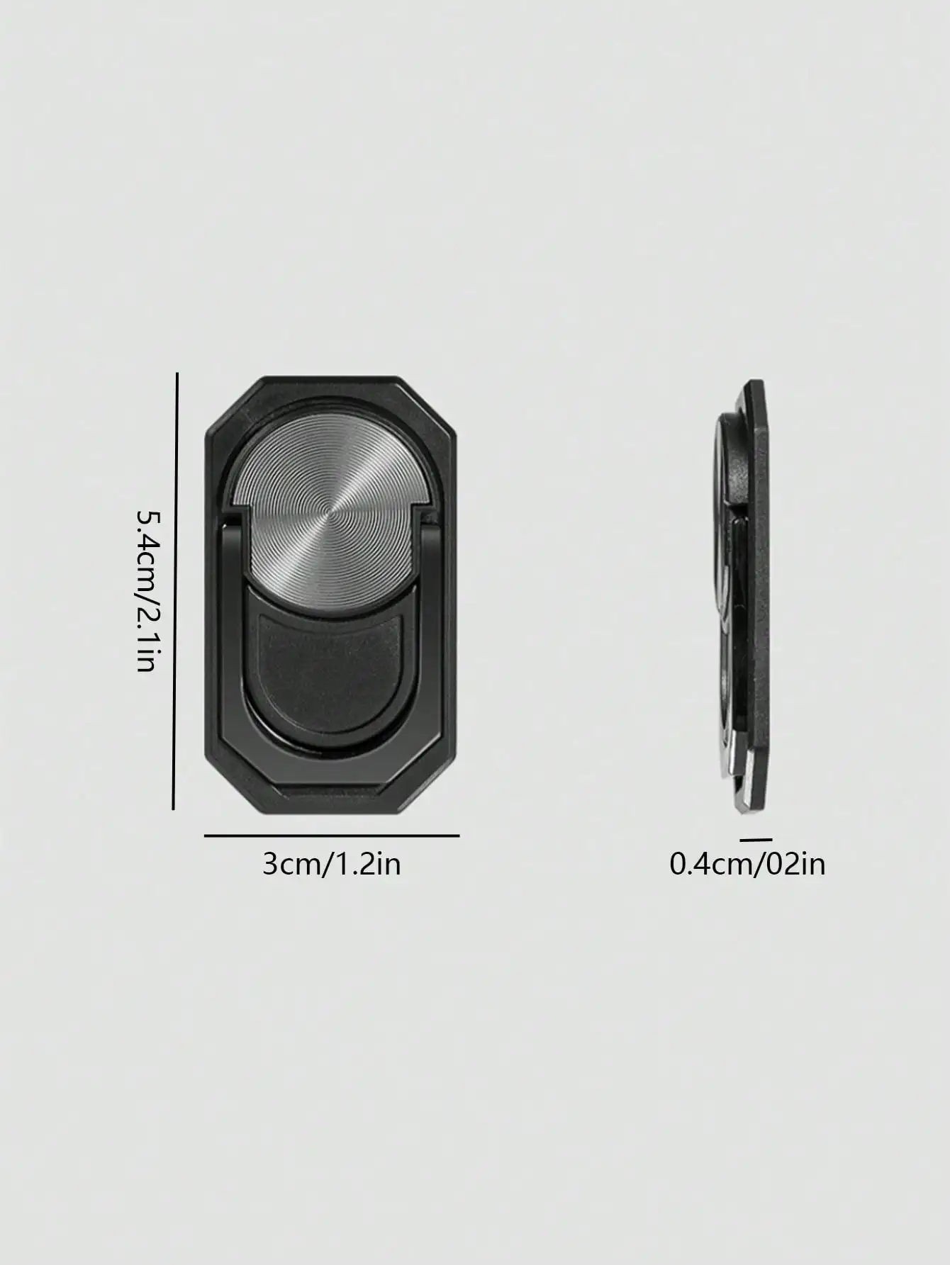 Soporte para teléfono con anillo magnético 360 ° Soporte giratorio para coche, soporte Universal para dedos para teléfonos inteligentes, 1 unidad