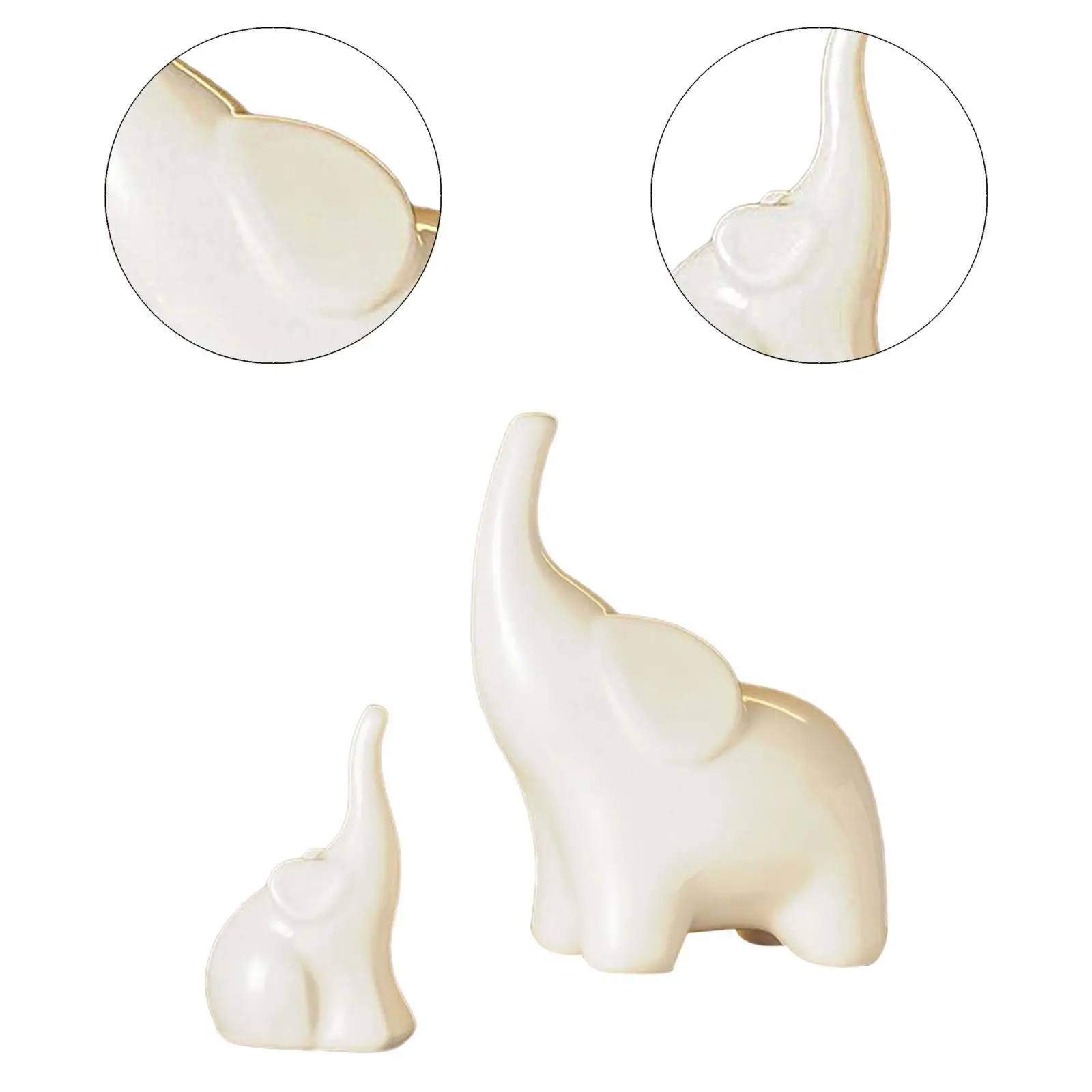 2 Pieces Elephant Sculptures Collectible Animal Statues Desktop Decorations for TV Cabinet Entryway Living Room Table Office 2 Pieces Elephant Sculptures Collectible Animal Statues Desktop Decorations for TV Cabinet Entryway Living Room Table Office