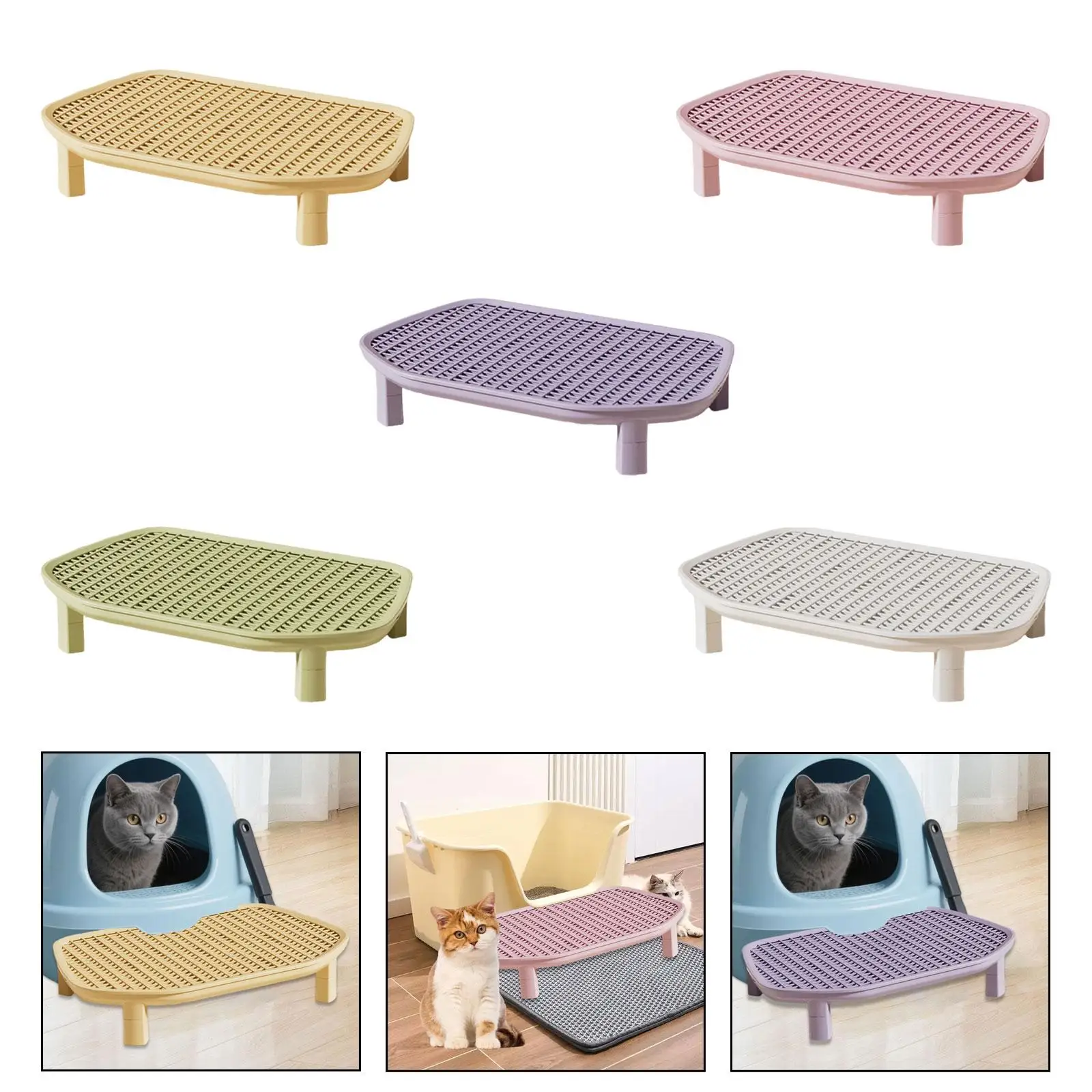 Arenero para gatos con alfombrilla antideslizante y trampilla - imagen 3