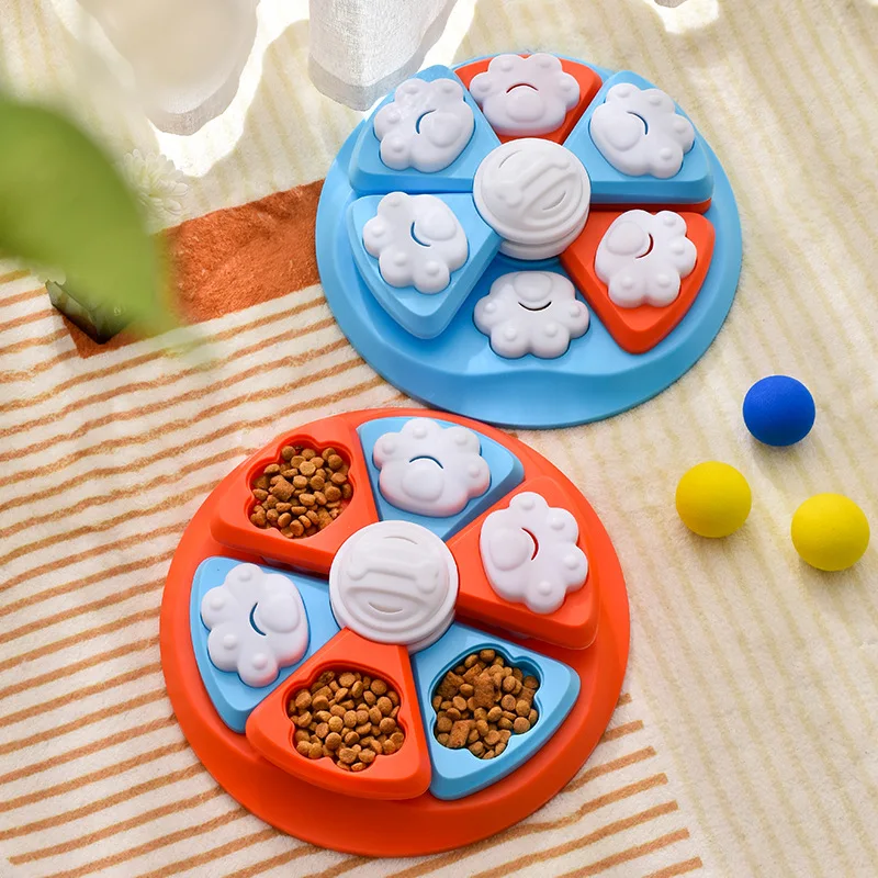 Nuevos juguetes para mascotas, tocadiscos educativos para perros, juguetes divertidos con fugas, entrenamiento de alimentos y aburrimiento lento, productos redondos para mascotas - imagen 4