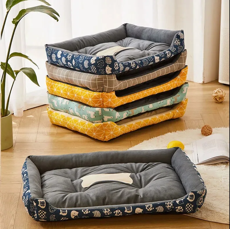 Perrera para perros de cuatro estaciones, Perrera cálida para gatos, Perros grandes, nido para cachorros, cojín para cama para perros pequeños y medianos, suministros para mascotas - imagen 3