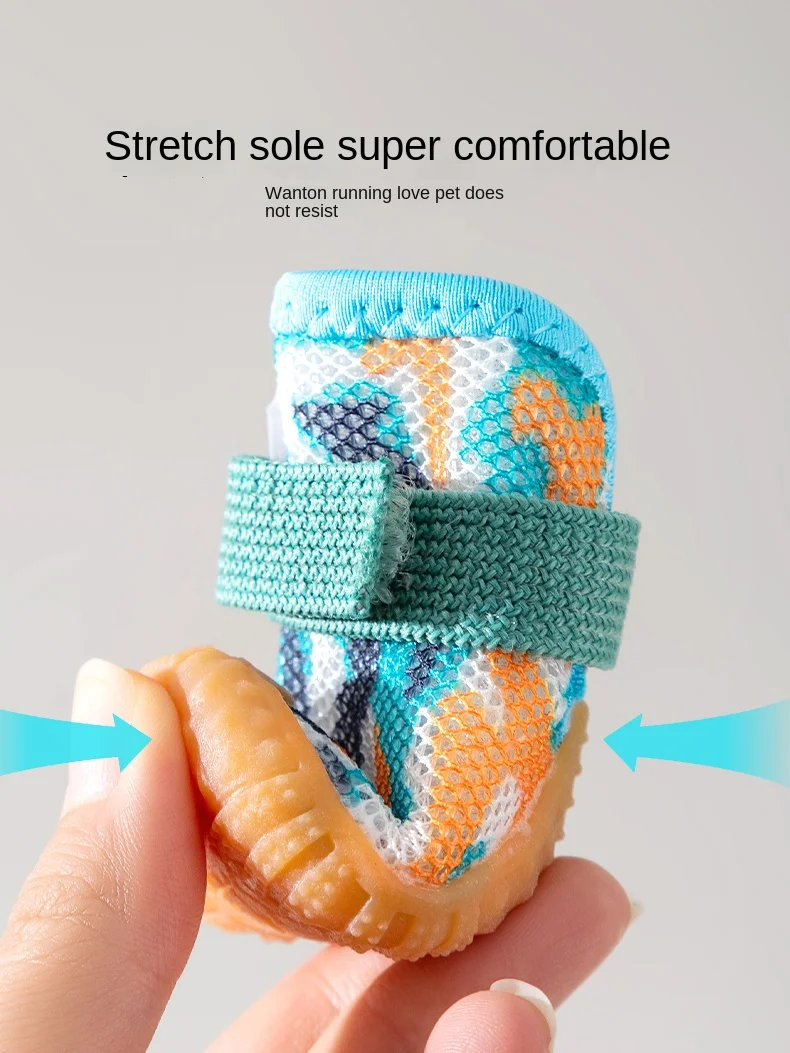 Zapatos para perros pequeños de verano, calzado antisuciedad para salida, Bikini de peluche, oso, cubrezapatos anticaída para mascotas, zapatos impermeables para perros - imagen 5