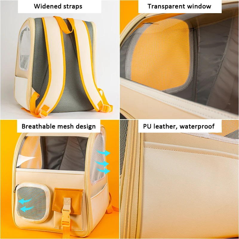 Mochila para mascotas, bolsa de viaje transpirable, cápsula espacial para perros y gatos pequeños, mochila de transporte de alta calidad - imagen 5