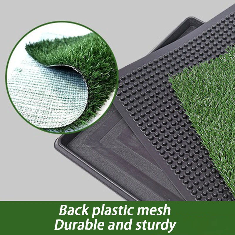 Inodoro para perros pequeños, orinal para perros con césped simulado, almohadilla extraíble para orina de mascotas, limpieza de orina antisalpicaduras, suministros para mascotas - imagen 5