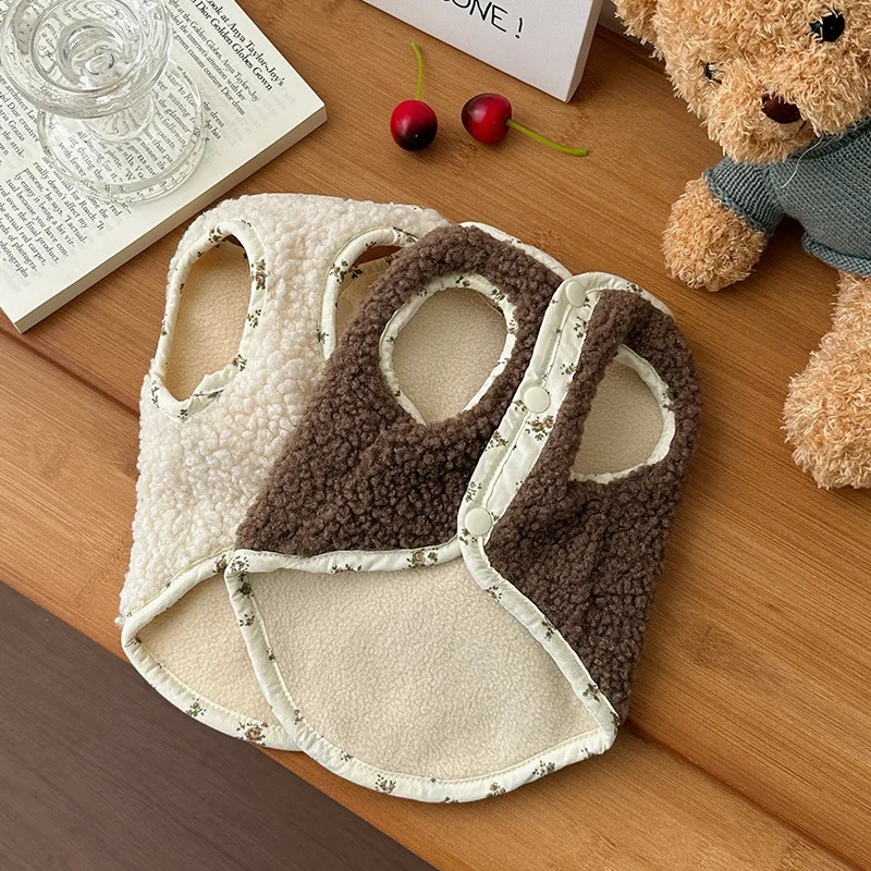 Chaquetas de invierno para cachorros, chaleco cálido de lana de cordero para mascotas, abrigos para perros, camisa de fondo, traje, ropa para cachorros y gatos, ropa para perros pequeños Yorkshire - imagen 3