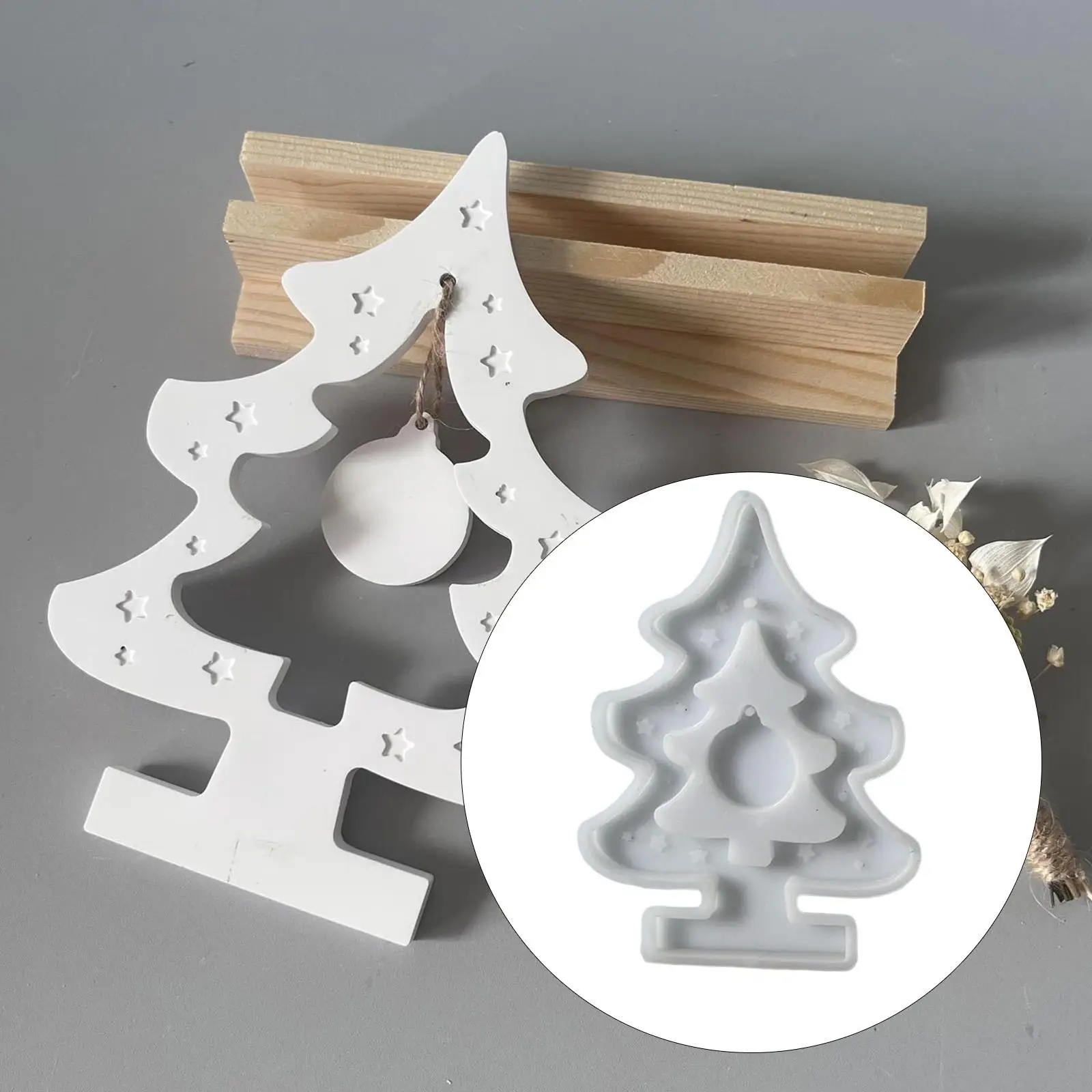 Silicone Mould for Christmas Tree Plug in Ornament Plaster Crafting Projects Seasonal Epoxy Resin Casting for Festive Events Silicone Mould for Christmas Tree Plug in Ornament Plaster Crafting Projects Seasonal Epoxy Resin Casting for Festive Events