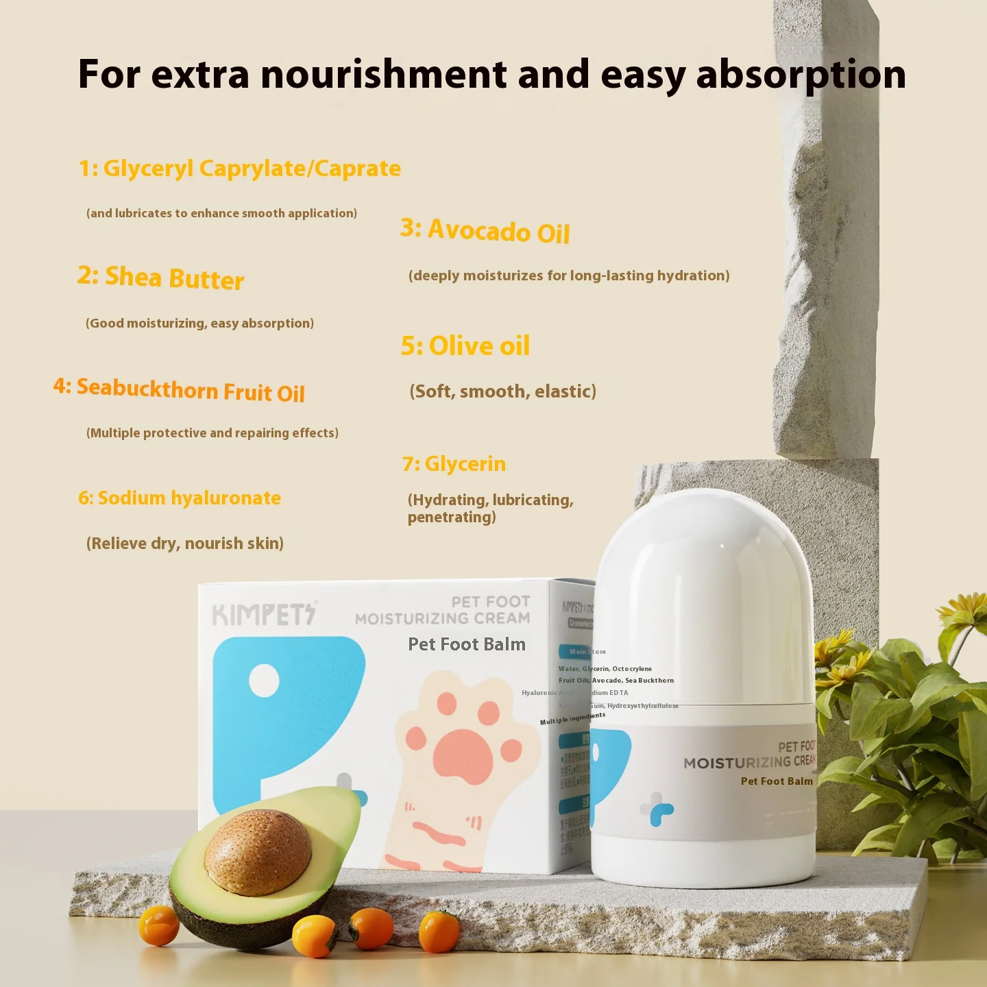 Bálsamo protector de patas para mascotas para gatos y perros - Almohadilla hidratante Crema reparadora agrietada Limpiador y acondicionador - imagen 4