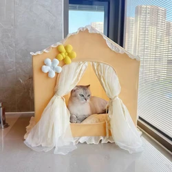 Casa de encaje interior para gatos y perros pequeños y medianos