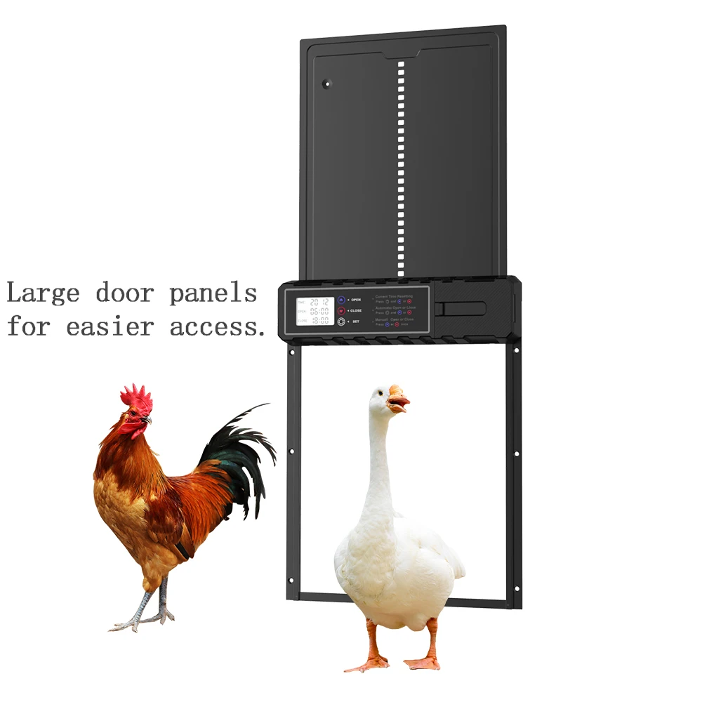 Abridor automático para gallinero con temporizador digital
