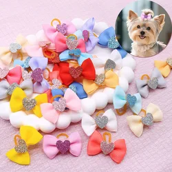 Lazos para perros con corazones hechos a mano - Colores surtidos