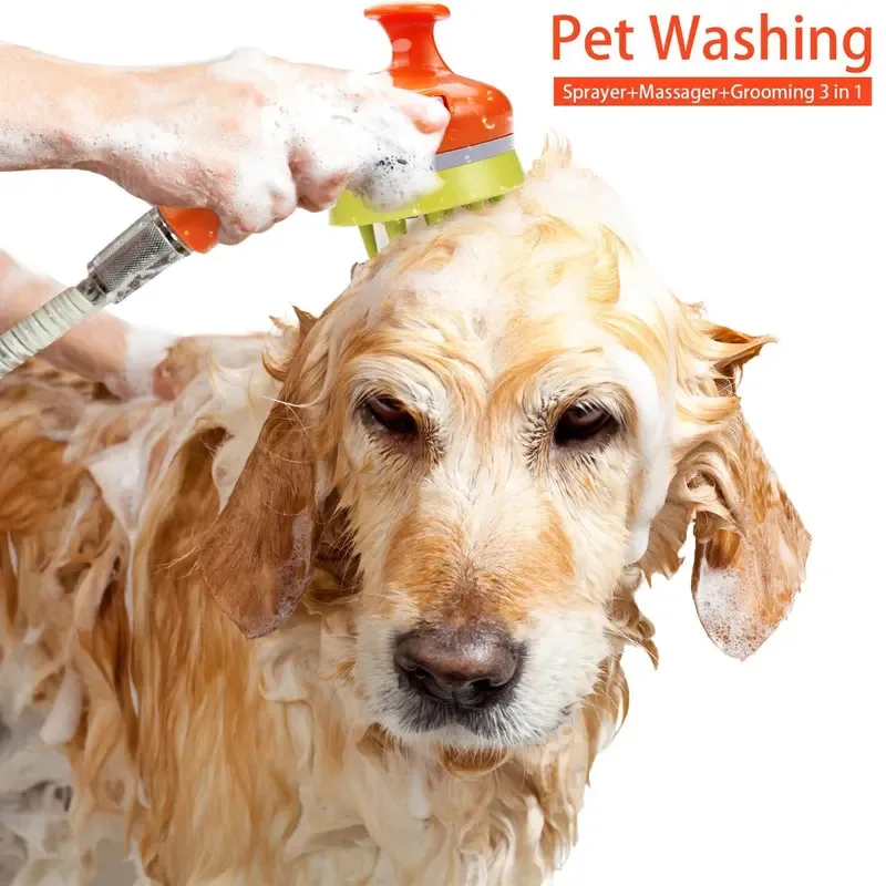 Cabezal de ducha para mascotas específico para perros engrosado, grifo de ducha presurizado con aireador, herramienta de aseo de flujo de agua suave para perros - imagen 2