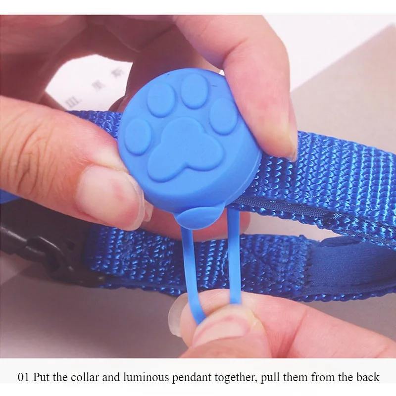 Linterna LED nocturna para perro, Collar para perro y gato, colgante brillante, Collar de seguridad para mascotas, accesorios luminosos para decorar perros - imagen 3