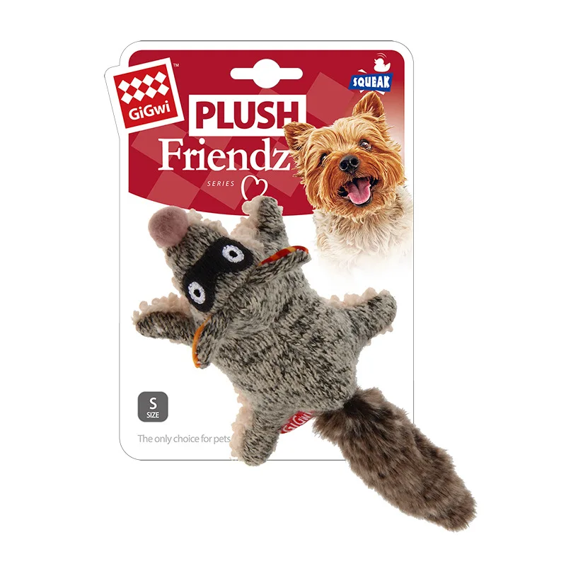 Juguete de peluche para perros pequeños y medianos, palo de ladrar de mapache y zorro - imagen 2