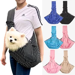 Bolsa bandolera de lona para gatos y perros pequeños