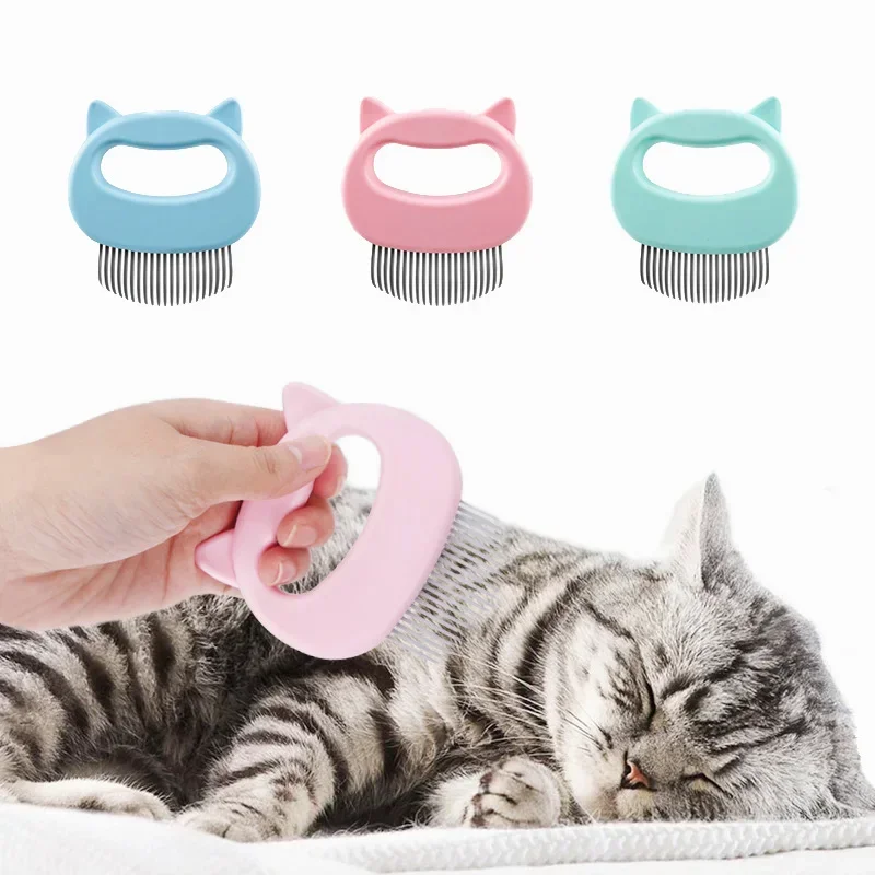 Peine de Pelo Largo/corto para mascotas, productos de afeitado para gatos, depilación flotante corta en inglés - imagen 2