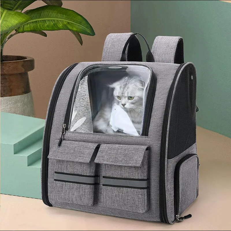 Bolsa plegable de gran capacidad para mascotas, maleta con ruedas para gatos y perros, mochila para exteriores, mochila portátil para gatos, accesorios para mascotas - imagen 4