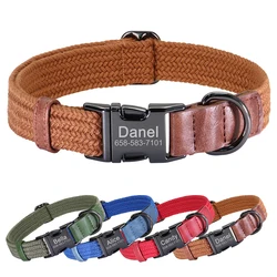 Collar personalizado para perros – ID nombre Pug Bulldog ajustable