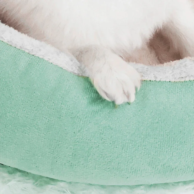 Cama redonda para perros, accesorios para perros, estera para cachorros, cama suave para mascotas, almohadilla gruesa de invierno, cama para dormir para perros, sofá, almohadilla para perros pequeños y grandes - imagen 3