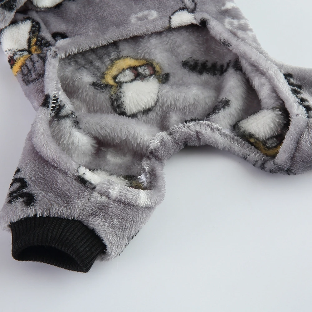 Pijama de lana para perro, ropa de invierno, mono cálido de cuatro pies, abrigo para perros pequeños, cachorro, gato - imagen 5