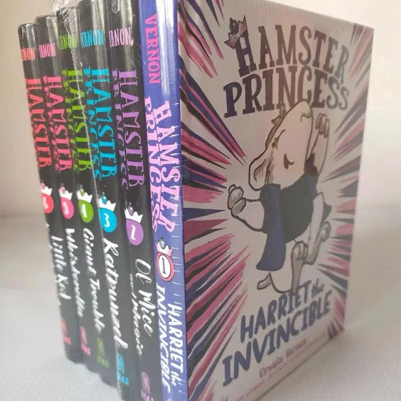 Juego de 6 libros de cuentos en inglés para niños, Serie de princesas hámster, Humor - imagen 3