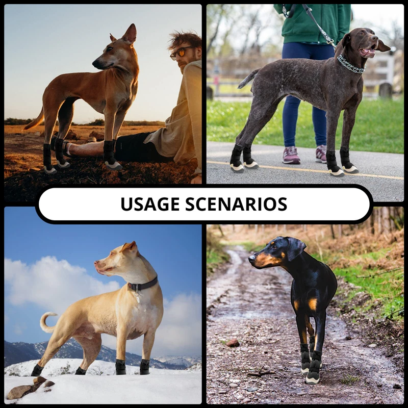 Benepaw botas impermeables perro - Detalle de las correas reflectantes duraderas