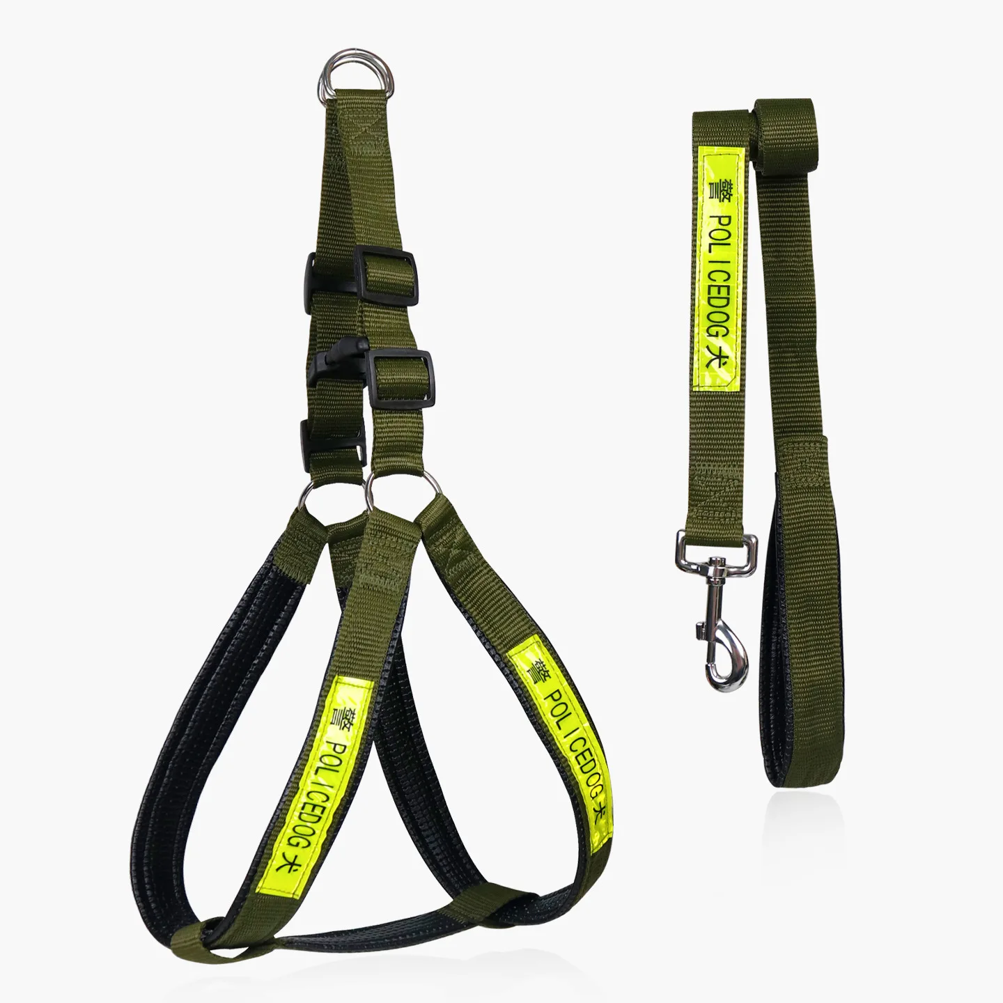 Juego de arnes y correa ajustables para perros con acolchado - nylon