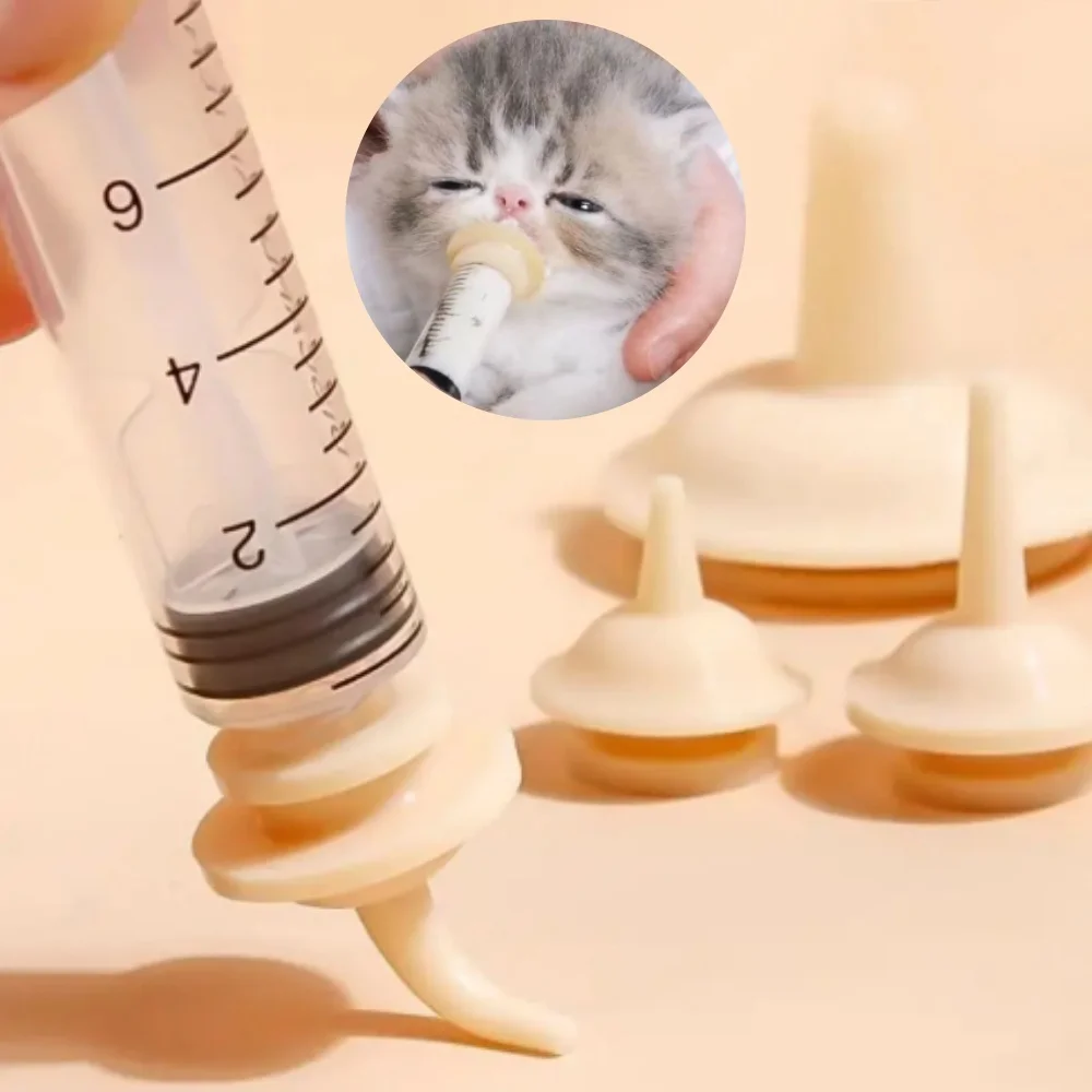 Tetina Universal para alimentación de mascotas, Mini chupete de alimentación de silicona para gatos, para recién nacidos, gatitos, cachorros, conejos, alimentación de aves, jeringa Oral