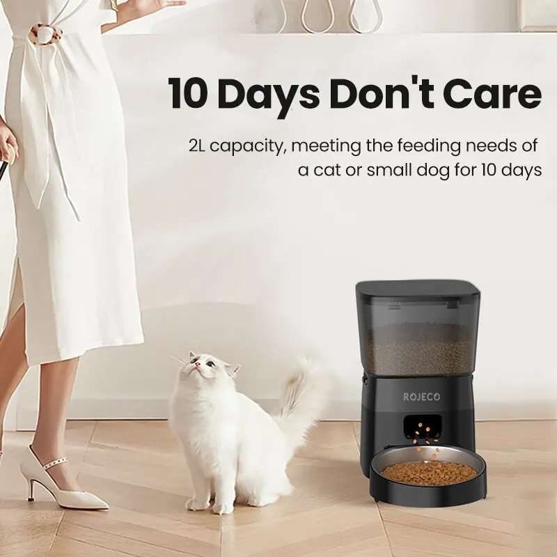 Comedero automático para gatos y perros - versión con botón - imagen 3