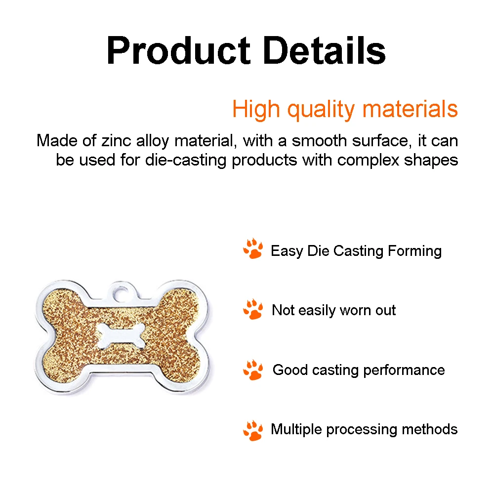 Etiquetas personalizadas grabadas para perro y gato, colgante con nombre de identificación personalizado, accesorios para mascotas, colgante brillante de hueso - imagen 4