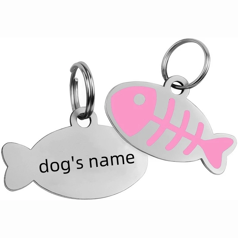 Etiqueta de perro de mascota grabada gratis, nombre de cachorro grabado, etiqueta de identificación de gato personalizada antipérdida, placa de identificación de gatito para mascotas, accesorios para perros Chihuahua - imagen 3