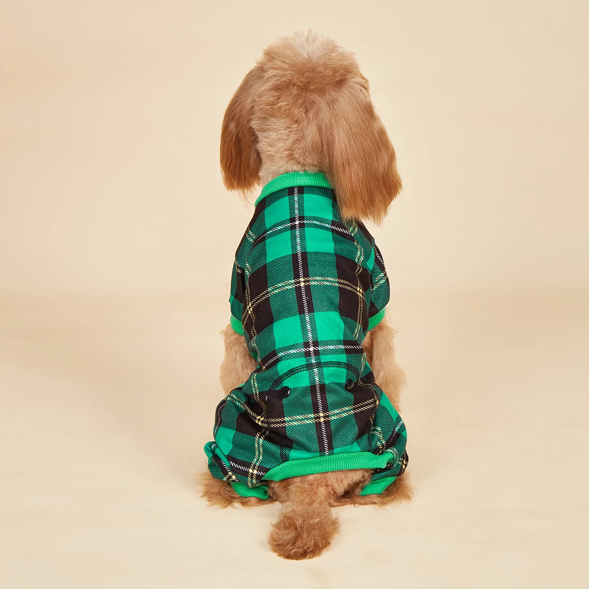 Pijama para perro pequeño, ropa clásica a cuadros para cachorros y niñas, suéter para clima frío, Mono para mascotas - imagen 2